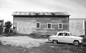 B&W picture: The tin shed that would soon become the AMRA NSW clubrooms.